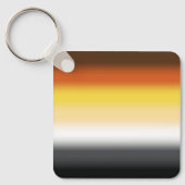 Porte-clés Drapeau de fierté gay à gradient d'ours - Drapeau  (Recto)