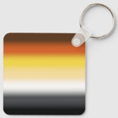 Porte-clés Drapeau de fierté gay à gradient d'ours - Drapeau  (Dos)
