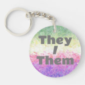 Porte-clés Drapeau de fierté Genderdoe trippy personnalisable (Devant)