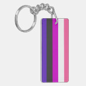 Porte-clés Drapeau de fierté genderfluid (Devant gauche)