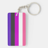 Porte-clés Drapeau de fierté genderfluid (Dos)
