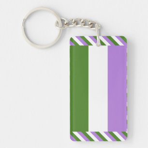 Porte-clés Drapeau de fierté genderqueer
