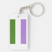 Porte-clés Drapeau de fierté genderqueer (Dos)