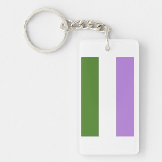 Porte-clés Drapeau de fierté genderqueer (Devant)