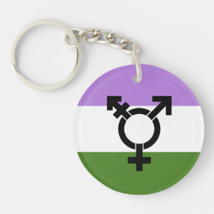Porte-clés Drapeau de fierté genderqueer