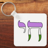 Porte-clés Drapeau de fierté genderqueer Chai (Recto)