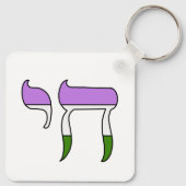 Porte-clés Drapeau de fierté genderqueer Chai (Dos)
