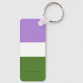 Porte-clés Drapeau de fierté genderqueer de SlipperyJoe lavan (Verso)