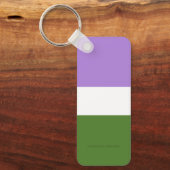 Porte-clés Drapeau de fierté genderqueer de SlipperyJoe lavan (Recto)