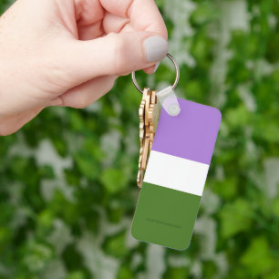 Porte-clés Drapeau de fierté genderqueer de SlipperyJoe lavan