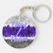 Porte-clés Drapeau de fierté Greygender Boho Géométrique Mod (Dos)