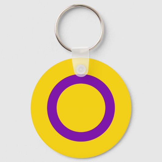 Porte-clés Drapeau de fierté intersexe (Recto)