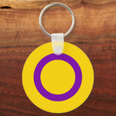 Porte-clés Drapeau de fierté intersexe (Recto)