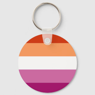Porte-clés Drapeau de fierté lesbienne (5 bandes)