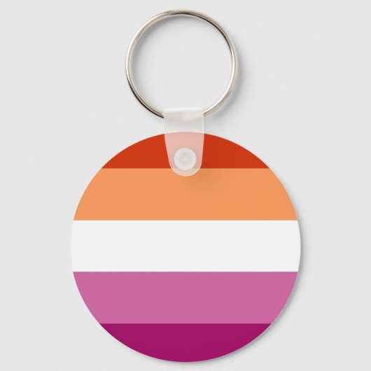Porte-clés Drapeau de fierté lesbienne (5 bandes) (Recto)