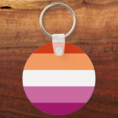 Porte-clés Drapeau de fierté lesbienne (5 bandes) (Recto)