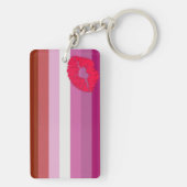 Porte-clés Drapeau de fierté lesbienne au rouge à lèvres Slip (Dos)