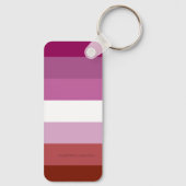 Porte-clés Drapeau de fierté lesbienne de SlipperyJoe's fémin (Verso)
