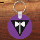 Porte-clés Drapeau de fierté lesbienne Labrys hache triangl d (Recto)