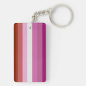 Porte-clés Drapeau de fierté lesbienne (Origine) (Dos)