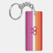 Porte-clés Drapeau de fierté lesbienne WLW (Devant gauche)