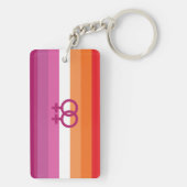 Porte-clés Drapeau de fierté lesbienne WLW (Dos)