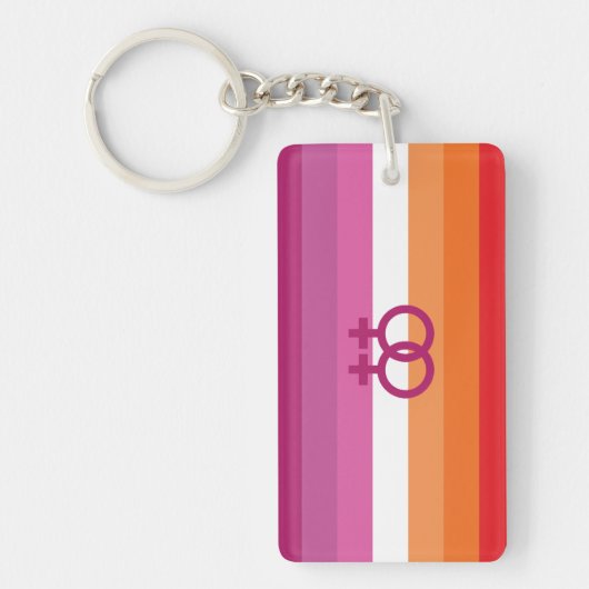 Porte-clés Drapeau de fierté lesbienne WLW (Devant)