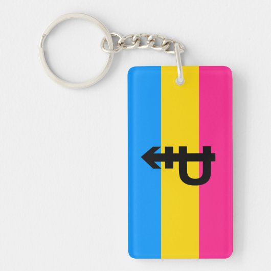 Porte-clés Drapeau de fierté pansexuelle (Devant)