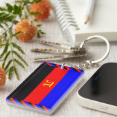 Porte-clés Drapeau de fierté polyamoureuse (Devant droit)