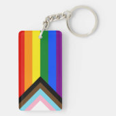 Porte-clés Drapeau de fierté Progress Pride de SlipperyJoe si (Dos)