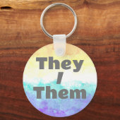 Porte-clés Drapeau de fierté Pronoun Boho Genderfaun personna (Recto)