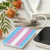Porte-clés Drapeau de fierté trans (Devant droit)