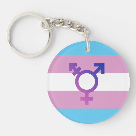 Porte-clés Drapeau de fierté trans (Devant)