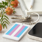 Porte-clés Drapeau de fierté trans (Devant droit)