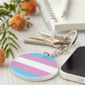 Porte-clés Drapeau de fierté trans (Devant Droit)