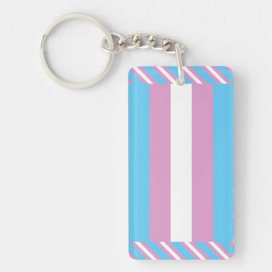 Porte-clés Drapeau de fierté trans (Devant)