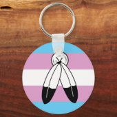 Porte-clés Drapeau de fierté trans bispirituel (Recto)