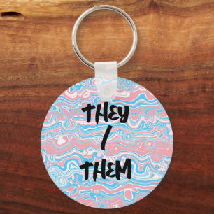 Porte-clés Drapeau de fierté trans Trippsy Boho Groovy Bandes