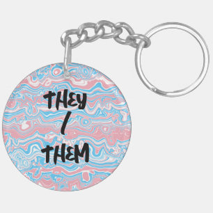 Porte-clés Drapeau de fierté trans Trippsy Boho Groovy Bandes
