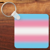 Porte-clés Drapeau de fierté transgenre à dégradé - Drapeau t (Recto)