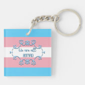 Porte-clés Drapeau De Fierté Transgenre Nous Sommes Tous Acry (Dos)