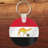 Porte-clés Drapeau de football égyptien à chameau du désert (Recto)