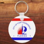 Porte-clés Drapeau de Fort Lauderdale, Floride (Recto)