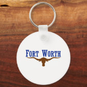 Porte-clés Drapeau de Fort Worth Texas (Recto)