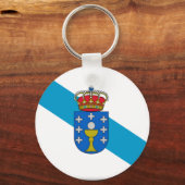 Porte-clés Drapeau de Galice (Espagne) (Recto)