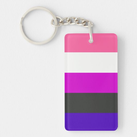Porte-clés Drapeau de Genderfluid (Devant)