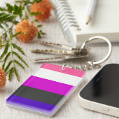 Porte-clés Drapeau de Genderfluid (Devant droit)