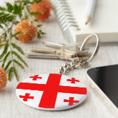Porte-clés Drapeau de Géorgie (Côté)