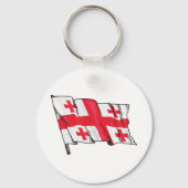 Porte-clés Drapeau de Géorgie (Verso)