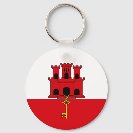 Porte-clés Drapeau de Gibraltar (Recto)